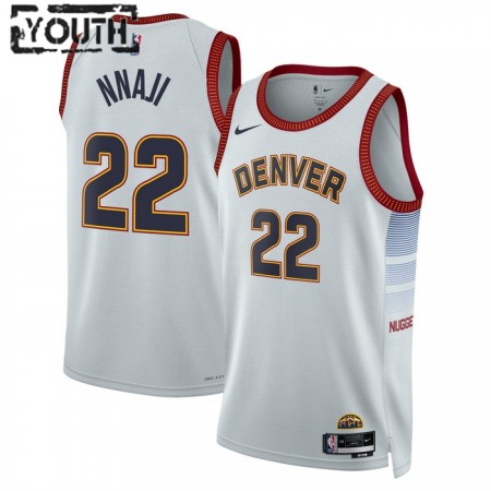 Dres Denver Nuggets Zeke Nnaji 22 Nike 2022-23 City Edition Sivo Swingman - Dječji
